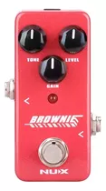 Pedal Mini Nux Brownie Distortion Nds-2 Color Rojo
