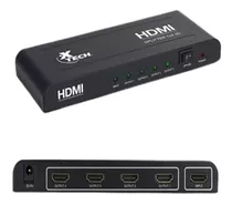 Splitter Hdmi Xtech Xha-410 4 Puertos Hd 1080p 3d Metalico