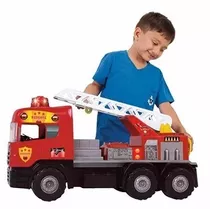 Caminhão Super Bombeiro Brinquedo Resgate Grande Magic Toys