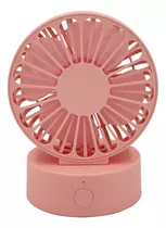 Mini Ventilador De Mesa Portátil Recarregável Tx-196 Rosa