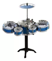 Mini Bateria Musical Infantil Jazz Drum Tambor E Baquetas