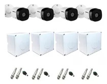 Kit 4 Câmeras Intelbras Vhc 1120b+caixa Passagem+conectores