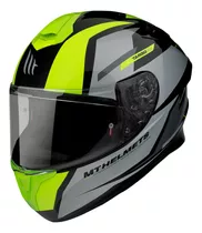 Casco De Moto Mt Helmets Targo Pro Sound A3 Amarillo Fluor 