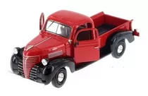 Camioneta 1941 Plymounth Pick Up Motormax 1:24 Color Roja