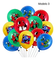 Set De 12 Globos Latex Diferentes Diseños Infantiles