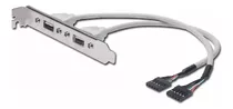 Puerto Usb 2.0 Trasero Dual Slot Pci Bracket Pc