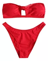 Bikini Rojo Strappless L