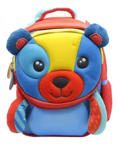 Mochila Escolar Funny Land Osito Teddy Sweet Color Rojo Diseño De La Tela Liso