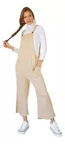 Mono Jumpsuit Jardinero Importado Angora  Beige Jaspeado