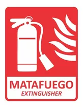 Cartel Indicador Matafuego Extintor Incendio 20x25 Pai 1mm 