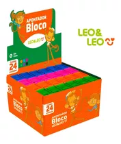 Caixa 24 Apontador Com Deposito Leo & Leo Bloco 6 Cm Escolar