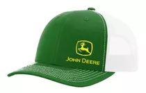 Gorro Jockey John Deere  Espalda De Malla Blanca Original