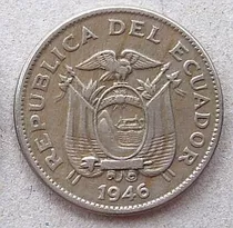 Moneda 1946 Ecuador Nice Grade  10 Centavos Escasa