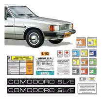 Adesivos Comodoro + Etiquetas Garantida Opala Caravan 88/89