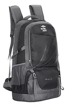 Mochila Trekking Viaje Mochilero Alpine Skate 50 Litros Color Negro Diseño De La Tela Liso