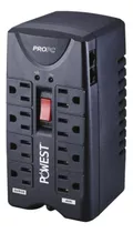 Regulador De Voltaje Powest 1000va/600w  Para Pc 8 Tomas 