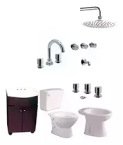 Juego Completo Sanitarios Griferías Baño Mueble Duchon