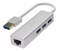 Placa Usb 3.0 Lan Rede Rj45 100/1000mbps + Hub 3 Portas