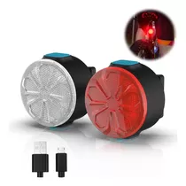 Kit Luces Bicicleta Luz Trasera Faros Led Casco Recargables