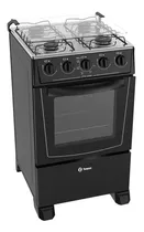 Cocina Thompson Cth 1000 A Gas 4 Hornallas  Negra Puerta Con Visor