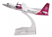 Miniatura Avião Mongólia Hannu Air Fokker F-50metal 14cm