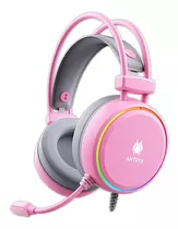 Auricular Antryx Kirby Pink 7.1 Virtual Surround, Rgb Color Rosa