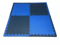 Kit 4 Tatame Tapete Eva 50x50x2cm Bordas 20mm Azul