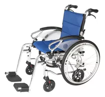 Silla De Ruedas De Transporte Y Estándar En Aluminio Tme903l Azul