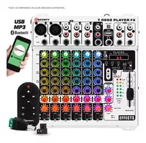 Mesa De Som 6 Canais Player Multicolor T0602 Mixer Taramps T 0602 Equalizador Mp3 Usb Fm Bluetooth 78 Efeitos Rgb Led 12v