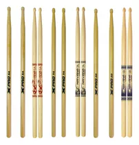 Kit 3 Pares De Baquetas D Bateria C. Ibanez Nirvana 5a 5b 7a Cor Madeira