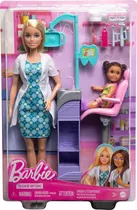 Barbie Profesiones Dentista Rubia Paciente Accesorios Mattel