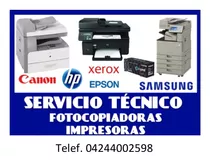 Servicio Tecnico Fotocopiadoras Multifuncionales Canon Hp