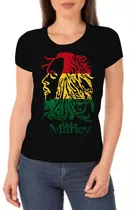 Camiseta/camisa Feminina Baby Look Bob Marley - Reggae Lion