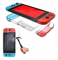 Kit Capa De Proteção + Película Vidro Para Nintendo Switch