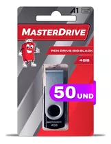 Kit 50 Pendrive Big Black 4gb Atacado Masterdrive Original