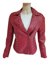 Campera Tachas Mujer Eco Cuero Premium Importada Colores 