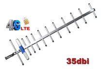 Antena Exterior Yagi 35dbi 4g Amplificador/modem/tel Rural 6