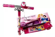 Patinete Infantil Menina Princesas Ferro Com Luz De Led Full