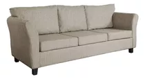 Sillon Sofa Trento 3 Cuerpos Chenille Jumper Antidesgarro Habano Fullconfort