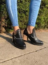 Zapatos Mujer Charritos Taco Texanas Escote Botitas Clasicas