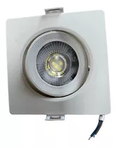 Bala De Techo 7w Led Integrado Cuadrada Blanca Color Blanco