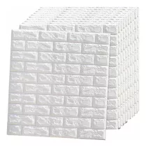 Pack 10 Lamina Papel Mural Autoadhesivo 3d Ladrillo 70x77