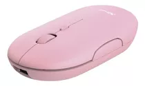 Mouse Inalambrico Bluetooth Trust Puck Rosa Recargable