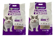 Arena Premium Aglutinante Para Gatos Aroma Lavanda 16 Kilos