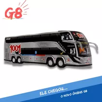 Brinquedo Miniatura De Ônibus 1001 Cinza Geração G8