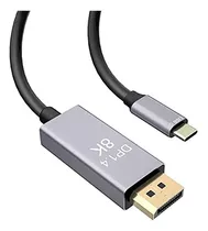 Cabo Tipo-c X Displayport 8k - 2mts - Preto