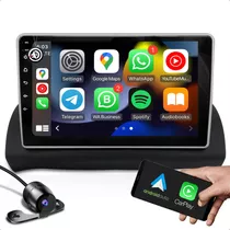 Central Multimidia Android 9'' Pol Com Moldura Apple Carplay