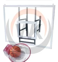 Tabela De Basquete Em Policarbonato 1,00x0,80 C/ Suporte