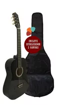 Guitarra Electrocriolla Cuerdas De Nylon Cg100m + Funda Color Negro Orientación De La Mano Diestro