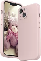 Carcasa Silicona Slim Antihuellas Para iPhone 13 /pro /max Color Rosa